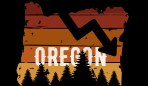 vector of oregon silhouette forest