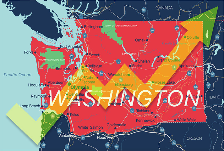 Washington state illustration