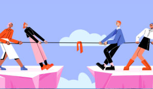 Tug of war illustration